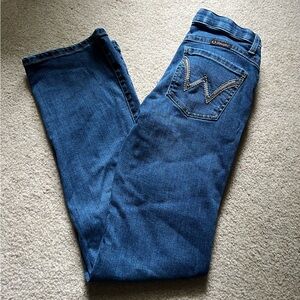 Brand: Wrangler.   Size:1x34.   Color:dark blue